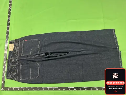 Alphabet Embroidered Jeans