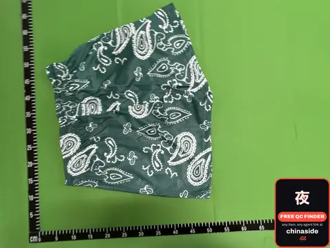 Green Paisley Shorts