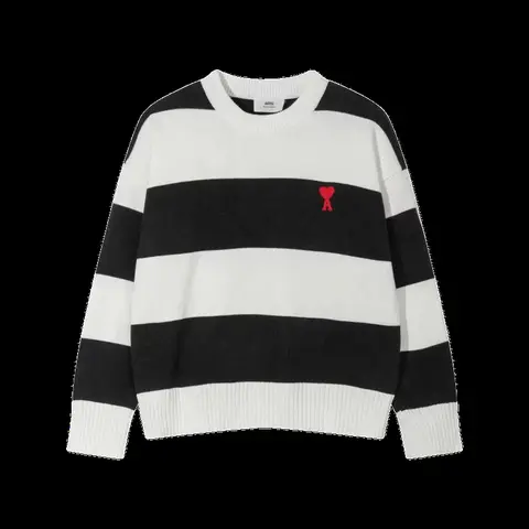 Ami Sweater - Black & White Stripe