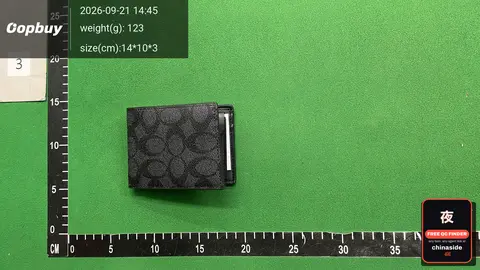 C Pattern Half-Fold Leather Wallet