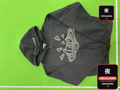 Black Gray Planetary Zip-Up Hoodie