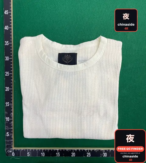 Waffle Print Long Sleeve Top
