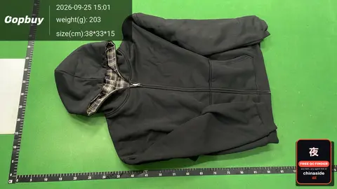 Black Plaid Hoodie