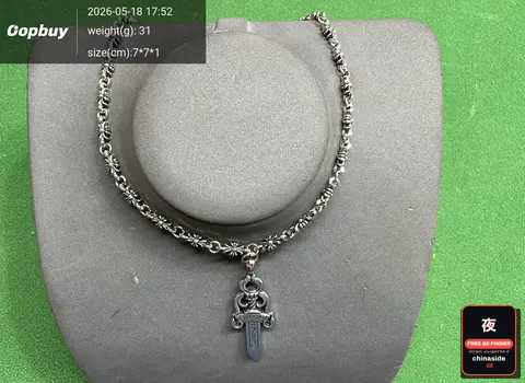 Crowe Cross Flower Pendant Necklace