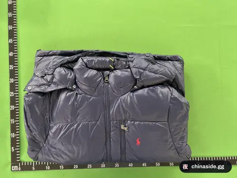 Glossy Dark Blue Down Jacket