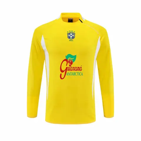 2002 season Brazil yellow Half pull training suit