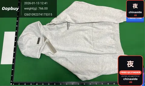 Fog Ess Double-Line Flocked Print Drop-Shoulder Hoodie