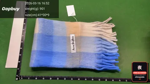 Acne Studios Style Fringe Knit Scarf