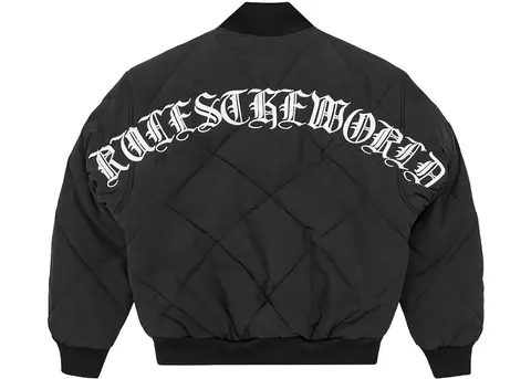 Corteiz Olde English Quilted Bomber (Black)