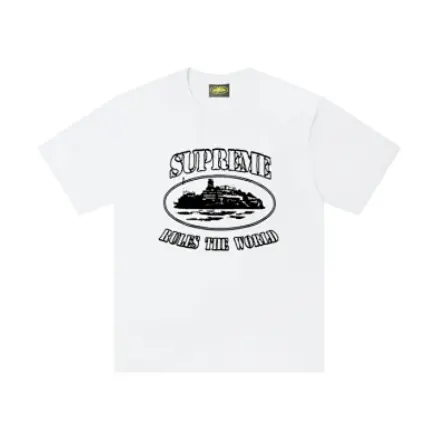 Corteiz Tee - White Supreme Collab