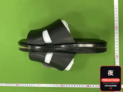 Hermes Men's Genuine Leather Slippers