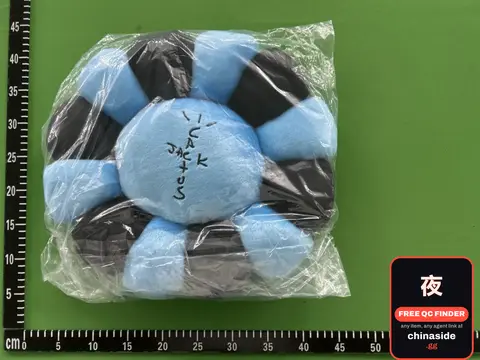 Blue and Black Plush Toy