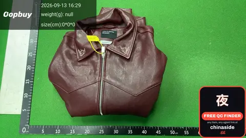 The Melancholy Rich Red-Embroidered Leather Jacket