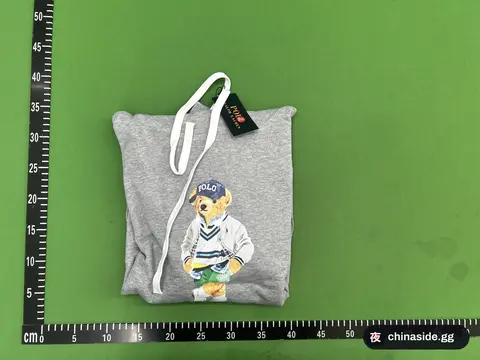 Bear Print Hooded Pullover