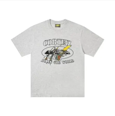Corteiz Tee - Grey Alcatraz Print