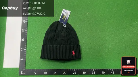 Raffia Wool Pony Logo Knit Hat