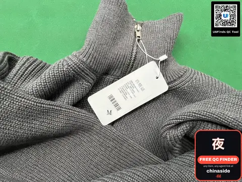 Grey Zip Neck Sweater