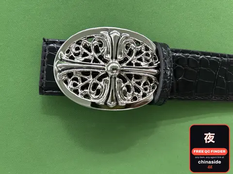 Cro Belt Black Crocodile Pattern