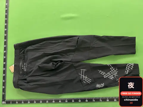 Black Striped Spliced Pants