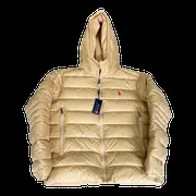 Ralph Lauren Quilted Jacket - Tan Hooded Puffer