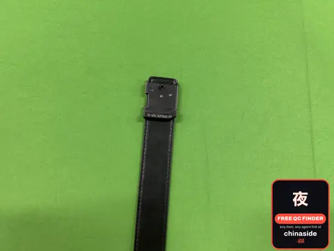 Men's Leather Belt with Letter Buckle