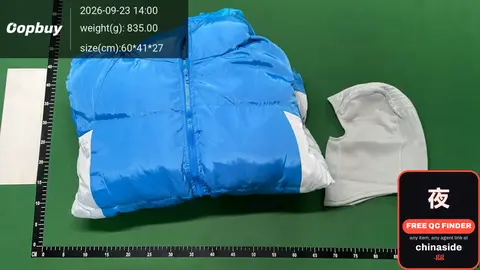 Blue and White Puffer Jacket