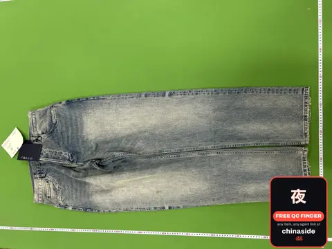 Triangular Light-Blue Denim Trousers