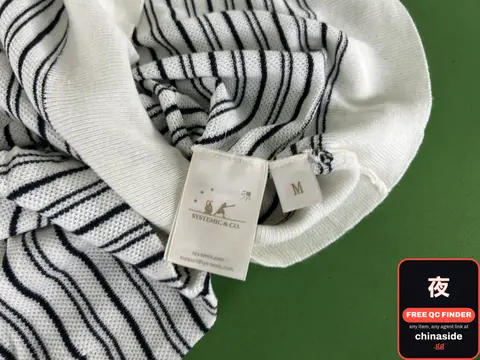 Stripes Polo Neck Knit
