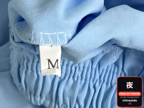 Light Blue Elastic Waist Shorts