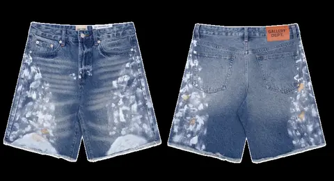 Gallery Dept Shorts - Blue Bleach Print