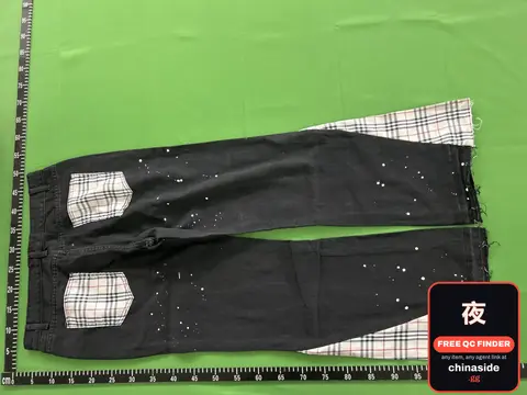 Plaid Patch Pocket Jeans