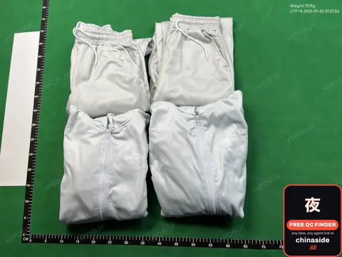 White Zip-Up Tracksuit Set