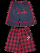 Corteiz Shorts - Navy & Red Plaid