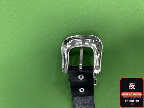 Leather Belt with Silver Buckle