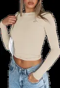 Alo Long Tee - Oat Cropped