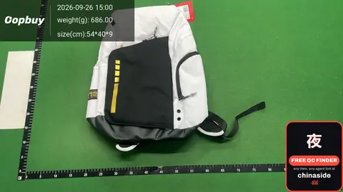 White and Black Backpack