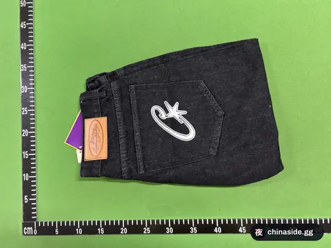 Embroidered Letter Jeans Shorts