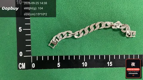 Double Row Cuban Chain Bracelet