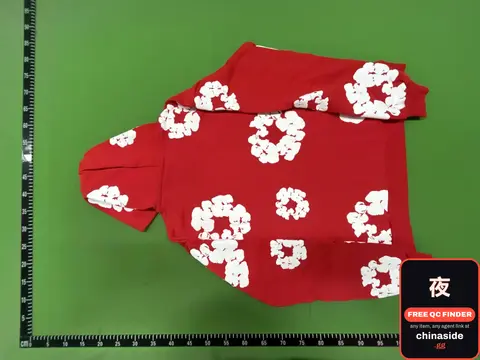 Red Floral Print Hoodie
