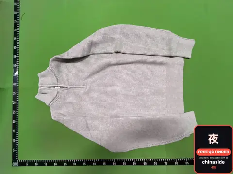 Grey Zip Neck Sweater