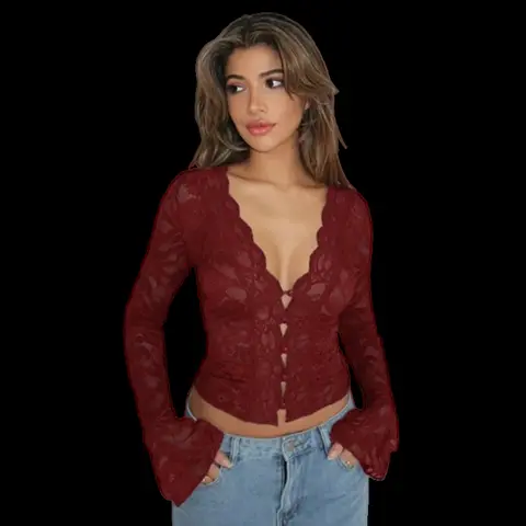 Hollowed-out backless halter top
