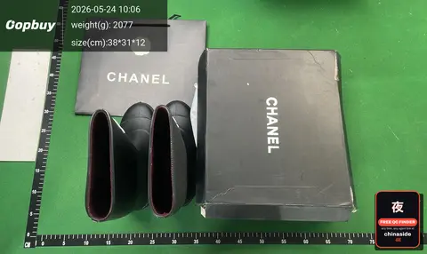 Chanel Style Red Rain Boots