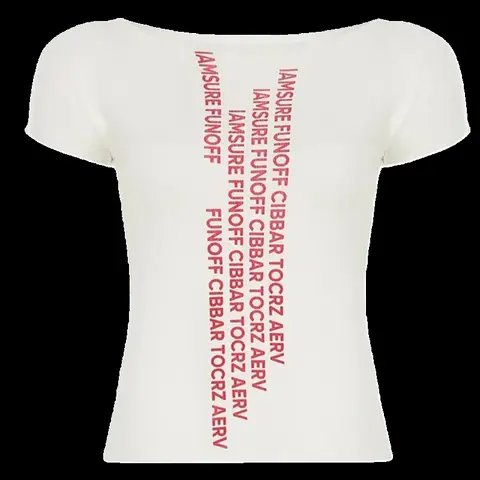 Tight round neck in English T-Shirt