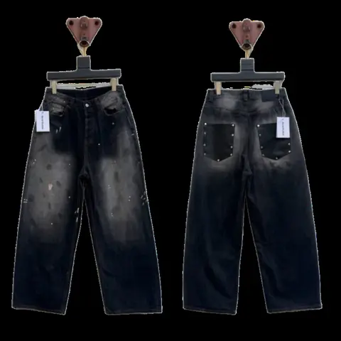 Acne Studios Jeans - Black Washed Wide-Leg