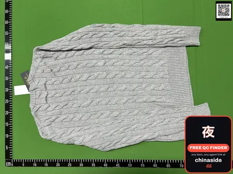 Grey Cable Knit Sweater