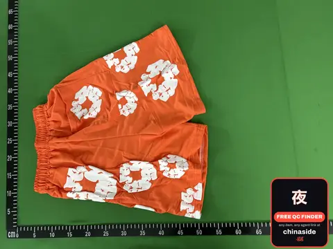 Orange Floral Print Shorts
