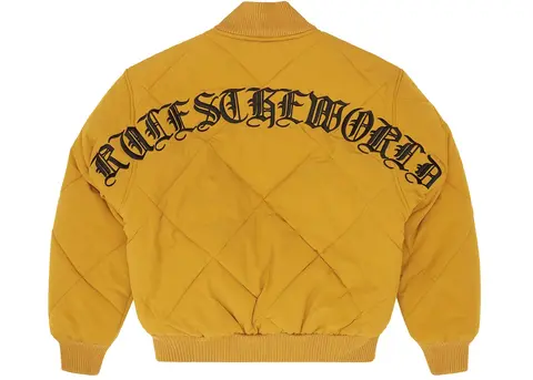 Corteiz Olde English Quilted Bomber (Yellow)