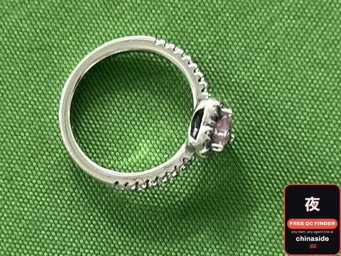 Silver Ring with Pink Stone