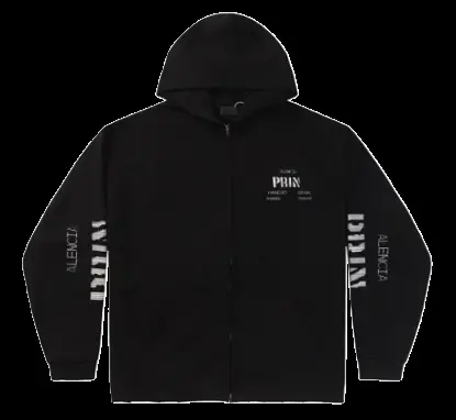 Balenciaga "Print" Zip Up Hoodie