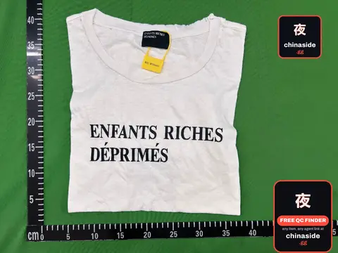 Erd24ss Melancholy White Slogan Washed Round Neck Tee